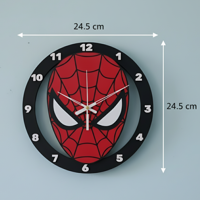 Spider-Man Face Wall Clock