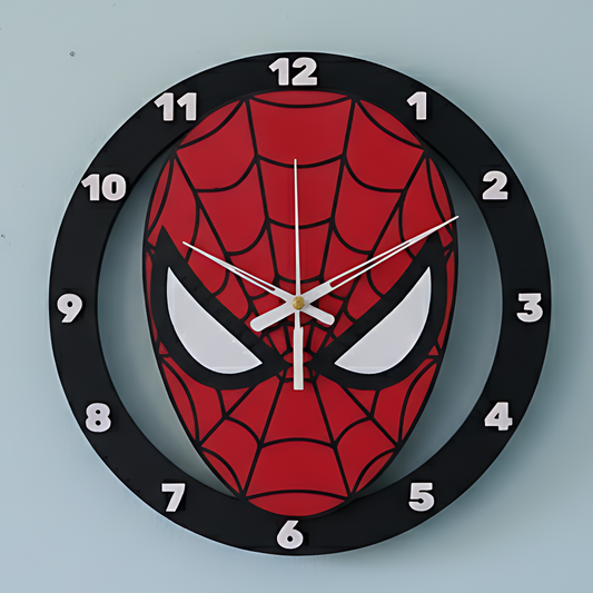 Spider-Man Face Wall Clock