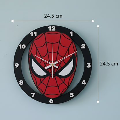 Spider-Man Face Wall Clock